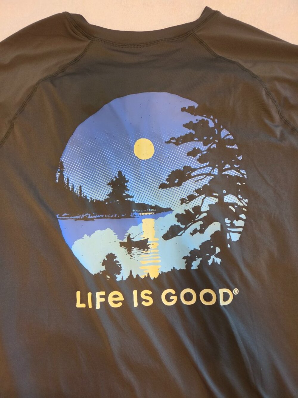 Life is Good Men's Long Sleeve Sunshirt UPF 50+ Sage Green 2XL